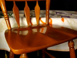 Trying to be quiet and discreet, keep getting bothered - 3 small clips - a quick shhh Chair fuck