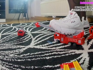 Kati toy car crush sneaker High Heels Ballerinas trampling trample giantess crushing stomping