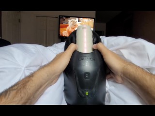 "FEELS SO GOOD ON MY COCK" TOY FUCKS ME GOOD