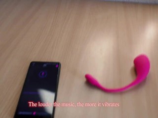 Sound controlled vibrator in public place - Lovense Lush 2 unusual test | Letty Black