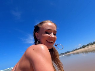 SecretCrush4K - We Fucked Out In The Open On a Public Beach