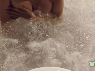Masturbation in bathtub, public toilet sex with beautiful girl big boobs & perfect body