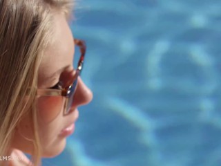 ULTRAFILMS Anjelica the hottest girl in porn in an adorable poolside solo.