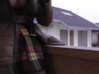 Trangirl's in Chastity Drink from her Condom in Public