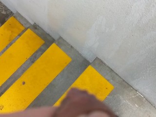 Piss in car park stairs