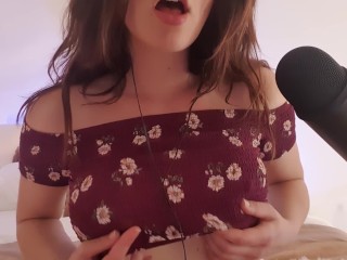 Cute girlfriend whispers to you how she wants you to lick her pussy - ASMR