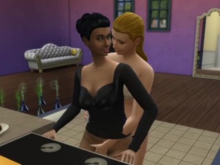 Girls lick each other's pussies. Lesbo porn at wicked whims sims 4