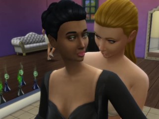 Girls lick each other's pussies. Lesbo porn at wicked whims sims 4