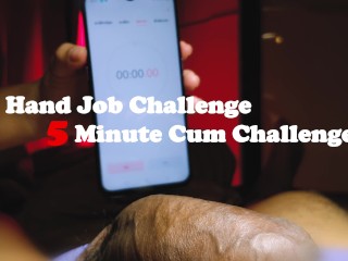 Oily Hand job Not Cum before 5 Minute Challenge จับเวลานวดกระปู๋ห้ามเสร็จก่อน 5 นาที