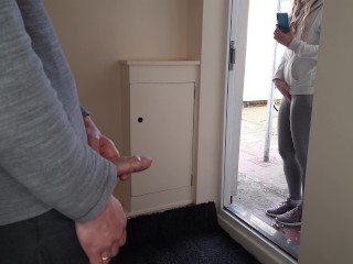 Public wank flash. Flashing cock to a neighbor who recorded me first but then jerk me off and suck.