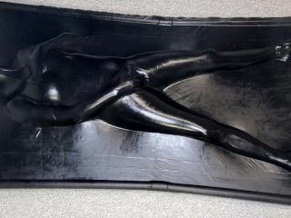 Vacbed + Lube + Bad Dragon Nox Dildo + Wand = Multiple Orgasms for Miss Perversion