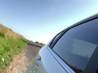 **ALMOST CAUGHT** TEEN JERKING OFF ON SIDE OF THE ROAD