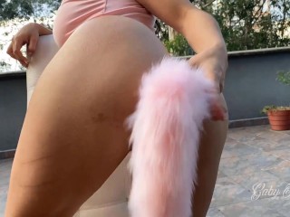 Looking cute with my tail butt plug ♥