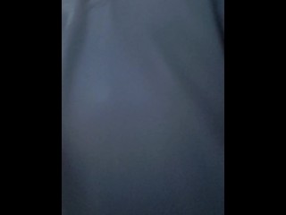 Ginger pissing in public restroom 