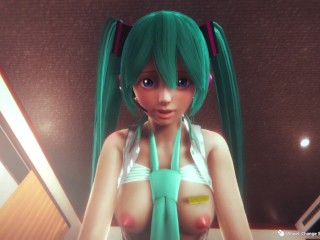 3D HENTAI POV Hatsune Miku rides your cock