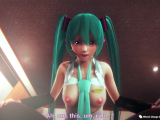 3D HENTAI POV Hatsune Miku rides your cock