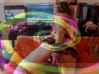 tiger tail sissy twerks to reggeton