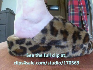 BBW LEOPARD PRINT SLIPPERS COCK CRUSH VIEW 3 PT1 TRAILER