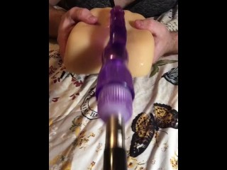 Used my Hismith Sex Machine and Performed Ass to Mouth before slurping up my Cumshot on the Toy BBC