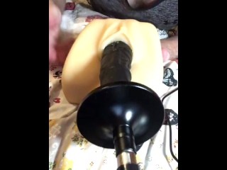 Used my Hismith Sex Machine and Performed Ass to Mouth before slurping up my Cumshot on the Toy BBC