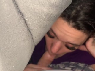 Wife sucking me while everyone’s asleep