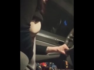 Watch me do a strip tease at work then touch myself while driving and squirt in the car