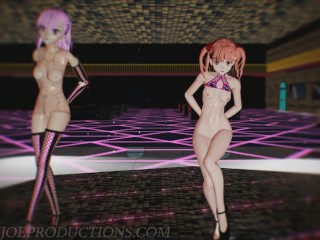 MMD R18 Misaka And Kuroko - Blackpink Whistle 1212