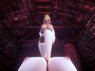 [MARIO] Futa Bowsette and Princess Peach's honeymon (3D PORN 60 FPS)