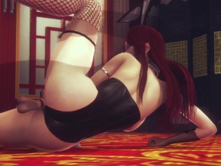 [FAIRY TAIL] Erza in bunny suit makes you cum (3D PORN 60 FPS)