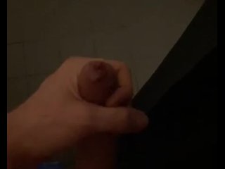 Slow motion jerking off in the shower with cumshot