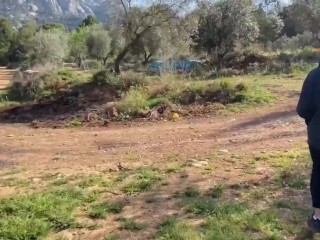 Holyday trekking - Amateur Spanish couple caught flashing strangers fucking in the nature