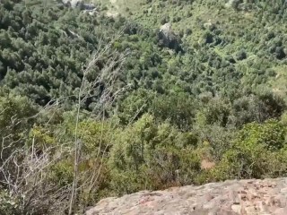 Holyday trekking - Amateur Spanish couple caught flashing strangers fucking in the nature