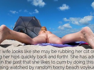 My Friend Mrs Kiss Is An Exhibitionist Wife That Likes To Tease Nude Beach Voyeurs In Public!
