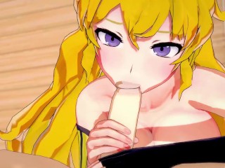 Yang Xiao Long gets mouth fucked before swallowing a load of cum - RWBY Hentai