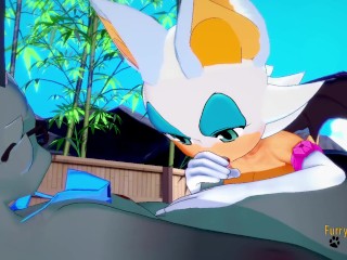 Sonic Animal Crossing Hentai - Raymon Gets Cum In Rouge's Mouth Then Rides His Dick