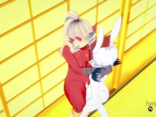 Pokemon Hentai - Pokemon Hentai - Cinderace Gets Cum On Blaziken's Tits Then Fucks Her