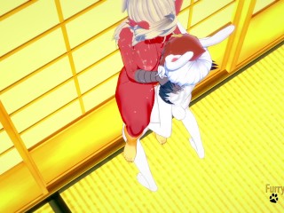 Pokemon Hentai - Pokemon Hentai - Cinderace Gets Cum On Blaziken's Tits Then Fucks Her