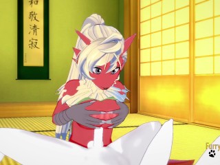 Pokemon Hentai - Pokemon Hentai - Cinderace Gets Cum On Blaziken's Tits Then Fucks Her