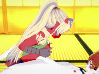 Pokemon Hentai - Pokemon Hentai - Cinderace Gets Cum On Blaziken's Tits Then Fucks Her