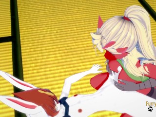 Pokemon Hentai - Pokemon Hentai - Cinderace Gets Cum On Blaziken's Tits Then Fucks Her