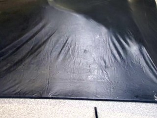 Face Down & Ass Up in a Vacbed - Sexy sub girl gets impact play then cums in a latex Vacbed