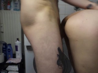 Making it rain in the shower! Biggest squirt and cum in mouth