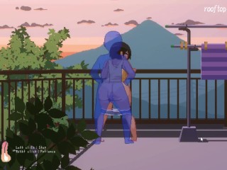 HentaiGame | The Summer | #8 good weather on Rooftop