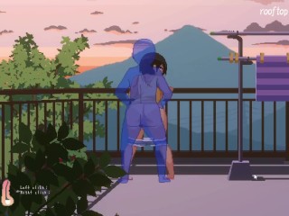 HentaiGame | The Summer | #8 good weather on Rooftop