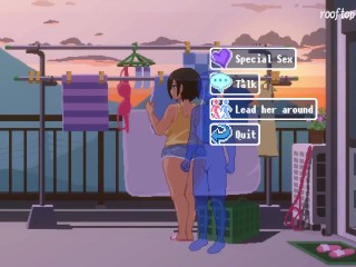 HentaiGame | The Summer | #8 good weather on Rooftop