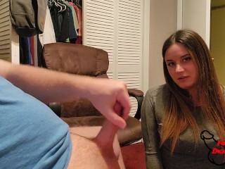 Hot Step Sister Encourages You To Jerk Off and Cum Before Your Big Date!