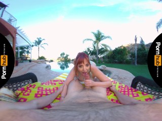 VR 180-  Lauren Phillips  poolside fuck