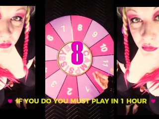 JOI Spin the wheel Endurance Challenge DO NOT CUM TILL THE END or Play again