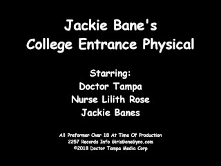 Jackie Banes Gyno Exam by Doctor Tampa & Nurse Lilith Rose Caught on Camera only @ GirlsGoneGynoCom