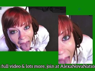 Alexa gives a blowjob to the kind sir that help her out of her straitjacket!